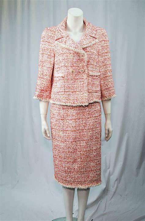 chanel two piece outfit|chanel inspired tweed suit.